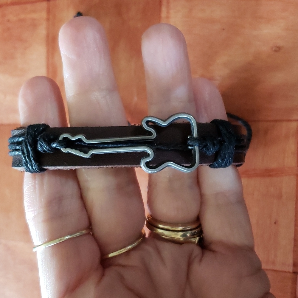 Guitar Leather Bracelet